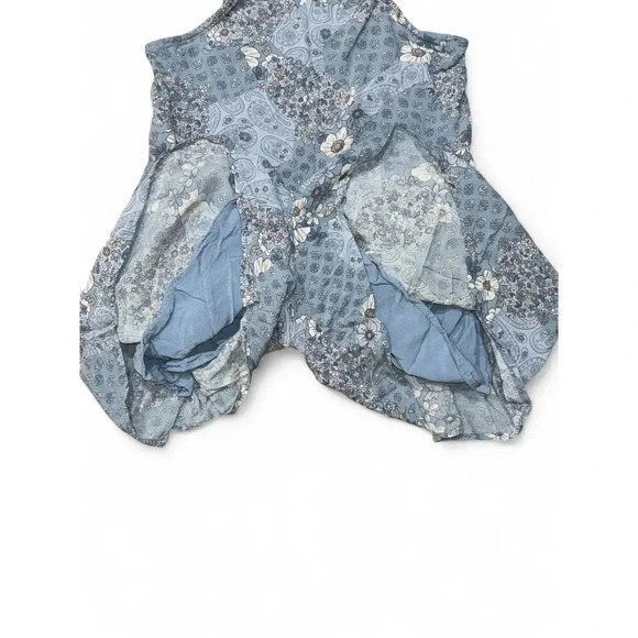 Abercrombie Kids Girls Floral Blue Tank Romper Pockets 13/14 - Picture 6 of 8